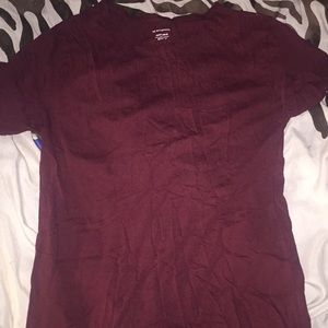 Burgundy shirt